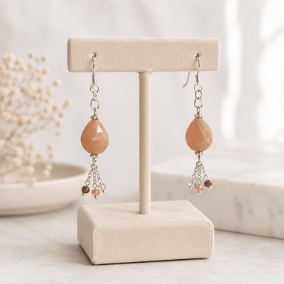 Boucles d'oreilles multipierres AA argent 925