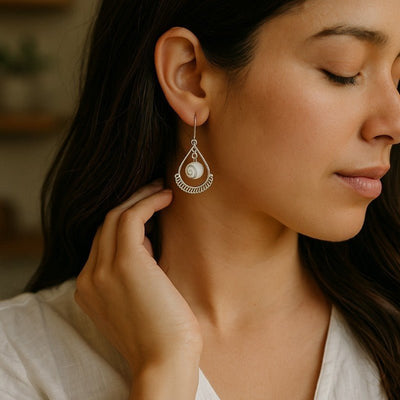925 silver Eye of Saint Lucia earrings