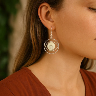 925 silver Eye of Saint Lucia earrings