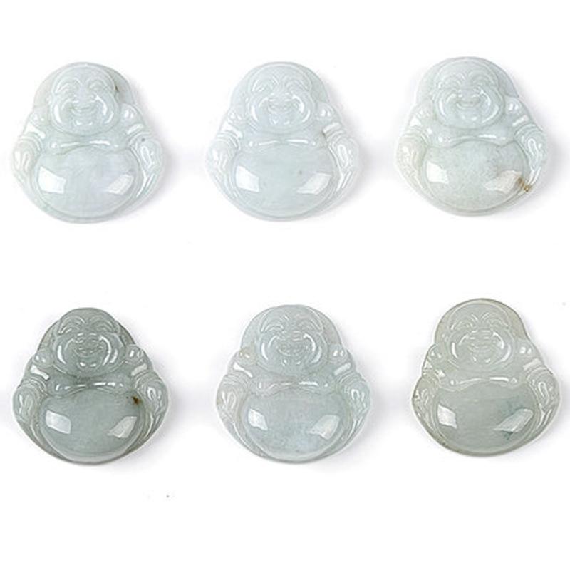 Bouddha jade de Chine (Jadéite) 24 - 26mm - La Boite à Cailloux