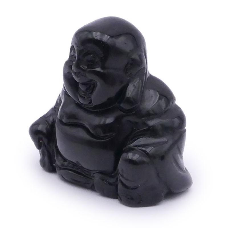 Bouddha obsidienne noire A - 50mm - La Boite à Cailloux