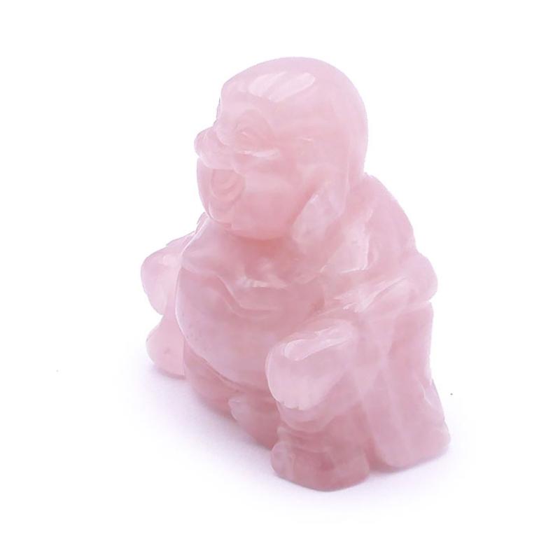 Bouddha quartz rose 50mm - La Boite à Cailloux