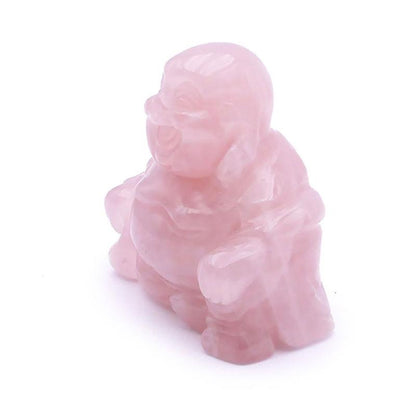 Bouddha quartz rose 50mm - La Boite à Cailloux