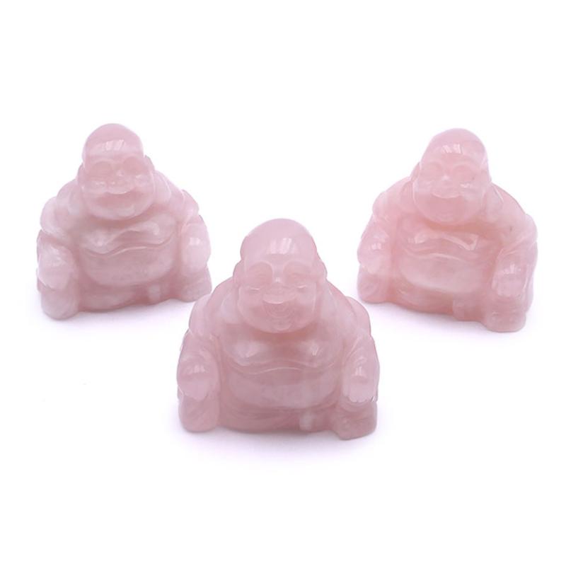 Bouddha quartz rose 50mm - La Boite à Cailloux