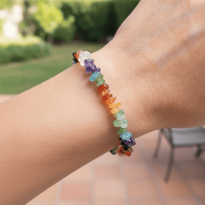 Bracelet 7 chakras A (perles baroques) - Modèle 4