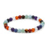 Bracelet 7 chakras multicolore AB (boules 5 - 6mm) - La Boite à Cailloux