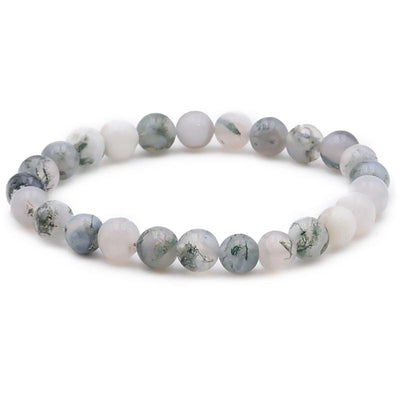 Pulsera de ágata de árbol de la India A (bolas de 7-8 mm)