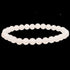 Bracelet agate blanche Inde AA (boules 5 - 6mm) - La Boite à Cailloux