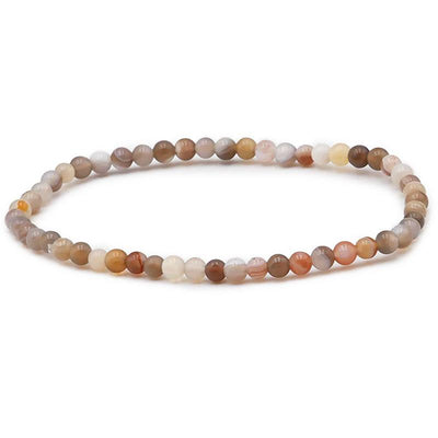 Pulsera de ágata Botsuana A+ (bolas de 3-4mm)