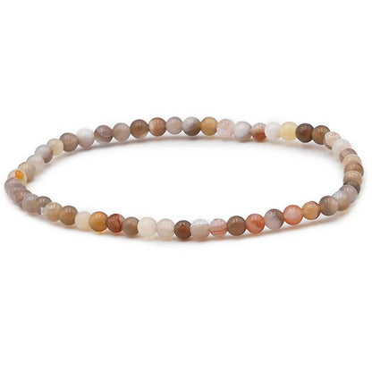 Bracelet agate Botswana A+ (boules 3 - 4mm) - La Boite à Cailloux