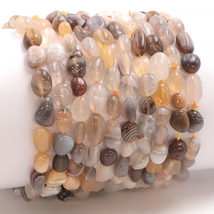 Bracelet agate Botswana A (grains 5 - 7mm) - La Boite à Cailloux