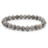 Bracelet agate crazy lace grise Mexique A (boules 7 - 8mm) - Taille L - La Boite à Cailloux