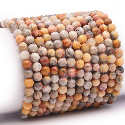 Bracelet agate crazy lace Mexique A (boules 5 - 6mm) - La Boite à Cailloux