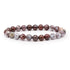 Bracelet agate crazy lace rouge Mexique AA (boules 7 - 8mm) - La Boite à Cailloux