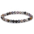 Bracelet agate dentrite Brésil A (boules 5 - 6mm) - La Boite à Cailloux
