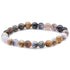 Bracelet agate dentrite Brésil A (boules 7 - 8mm) - La Boite à Cailloux