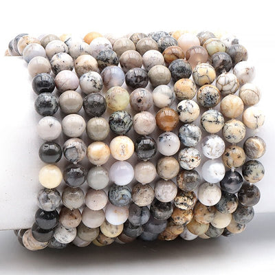 Brazil A dentrite agate bracelet (7-8mm balls)