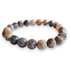 Bracelet agate feuille de Bambou A (boules 7 - 8mm) - La Boite à Cailloux