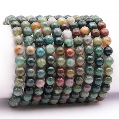 Bracelet agate Indienne A (boules 7 - 8mm) - La Boite à Cailloux