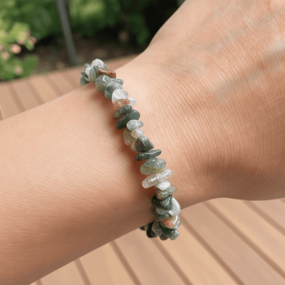 Bracelet agate Indienne A (perles baroques)