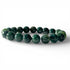 Bracelet agate mousse Brésil A (boules 10mm) - La Boite à Cailloux