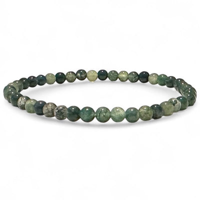 Pulsera ágata musgo de Brasil A (bolas 3-4mm)