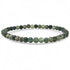 Bracelet agate mousse Brésil A (boules 3 - 4mm) - La Boite à Cailloux