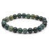 Bracelet agate mousse Brésil A (boules 5 - 6mm) - La Boite à Cailloux