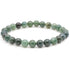 Bracelet agate mousse Brésil A (boules 7 - 8mm) - Taille L - La Boite à Cailloux