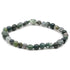 Bracelet agate mousse Brésil A (grains 5 - 7mm) - La Boite à Cailloux