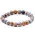 Bracelet agate plume Brésil A (boules 7 - 8mm) - La Boite à Cailloux