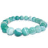 Bracelet agate teintée verte Brésil A (boules 7 - 8mm) - La Boite à Cailloux