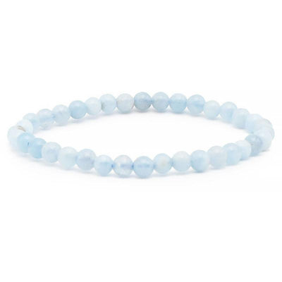 Bracelet aigue marine Brésil A (boules de 3-4mm)