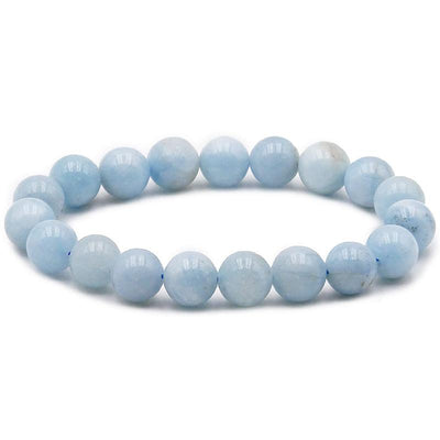 Pulsera de aguamarina AA de Brasil (bolas de 10,5-11,5 mm)