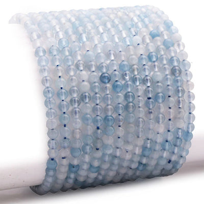 Bracelet aigue marine Brésil AA (boules de 3-4m)