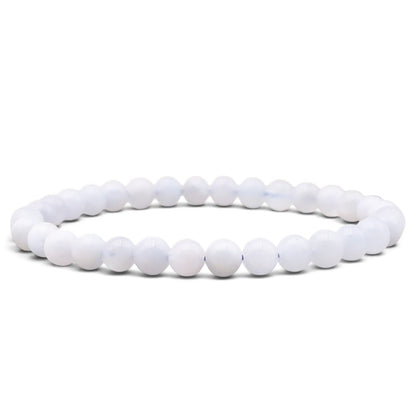 Bracelet aigue marine Brésil AA (boules de 5-6mm) - La Boite à Cailloux