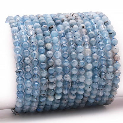 Bracelet aigue marine Brésil (Bahia) A (boules de 3 - 4mm) - La Boite à Cailloux