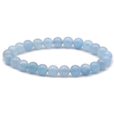 Bracelet aigue marine Namibie A+ (boules 7-8mm)