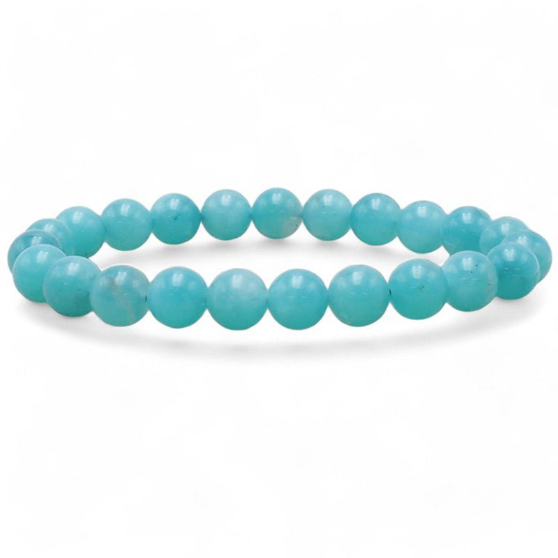 Bracelet amazonite Etats - Unis AAA (boules 7 - 8mm) - La Boite à Cailloux