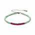 Bracelet amazonite grenat perles facettées argent 925 - La Boite à Cailloux
