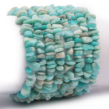Bracelet amazonite Pérou AA (perles baroques) - La Boite à Cailloux