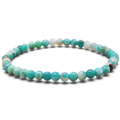Bracelet amazonite Russie A+ (boules 3-4mm) - La Boite à Cailloux