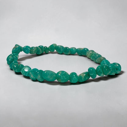 Bracelet amazonite Russie A (grains 5-7mm) - La Boite à Cailloux