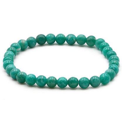 Bracelet amazonite Russie AA (boules 5 - 6mm) - La Boite à Cailloux