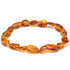 Bracelet ambre cognac Lituanie A (pierres roulées) - La Boite à Cailloux