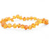 Bracelet ambre miel Lituanie A (forme naturelle 5 - 6mm) - La Boite à Cailloux