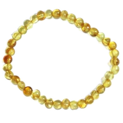 Bracelet ambre miel Lituanie AA+ perles 5-6mm