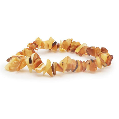 Bracelet ambre multicolore Lituanie A (perles baroques) - La Boite à Cailloux