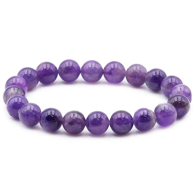 Amethyst bracelet Brazil A (10mm balls)