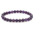 Bracelet améthyste Brésil A (boules 7 - 8mm) - Taille L - La Boite à Cailloux